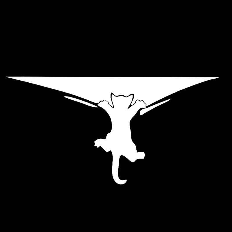 Cute Cat 'Climbing' Vinyl Car Sticker