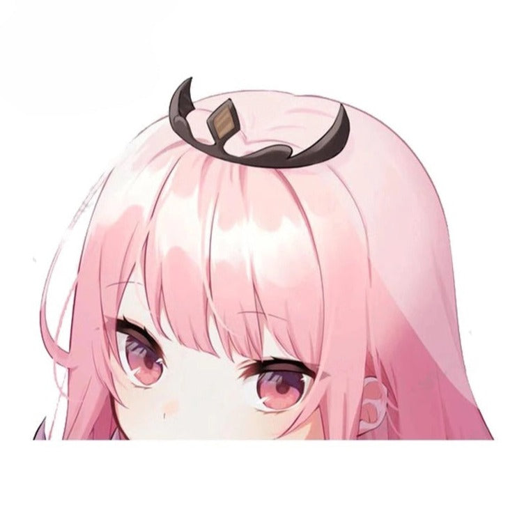 Virtual YouTuber 'Mori Calliope | Lonely' Vinyl Car Peeker Sticker