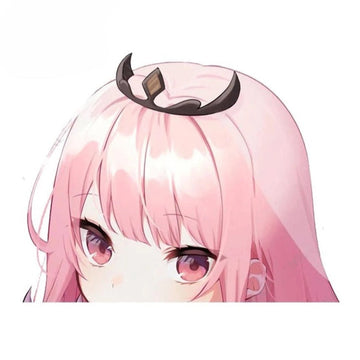 Virtual YouTuber 'Mori Calliope | Lonely' Vinyl Car Peeker Sticker