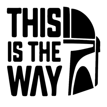 Star Wars 'This Is The Way | Half Mandalorian Helmet' Vinyl Car Sticker