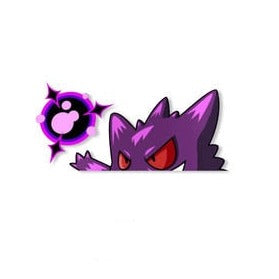 Pokemon 'Gengar | Shadow Ball Attack' Vinyl Car Peeker Sticker