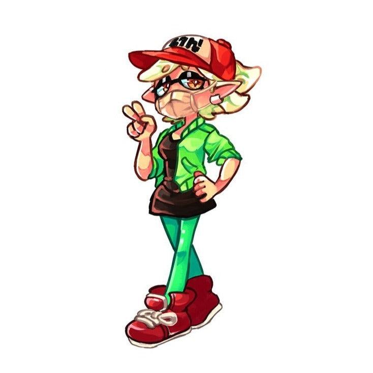 Splatoon 'Marie | Peace Sign' Vinyl Car Sticker