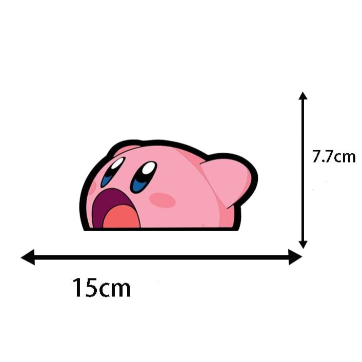 Kirby 'Amazed' Vinyl Car Peeker Sticker