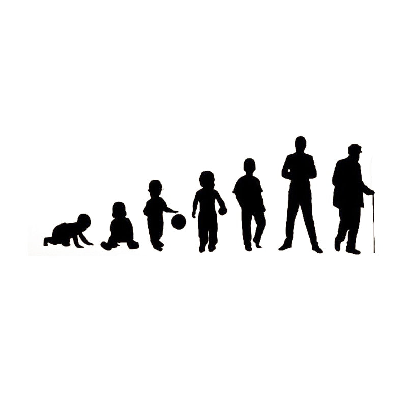 Cool 'Human Evolution' Vinyl Car Sticker