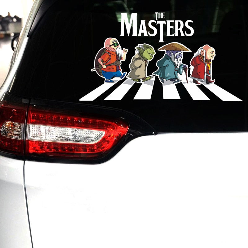 The Masters 'Roshi-Yoda-Dohko-Wizard | Walking On Pedestrian Lane' Vinyl Car Sticker
