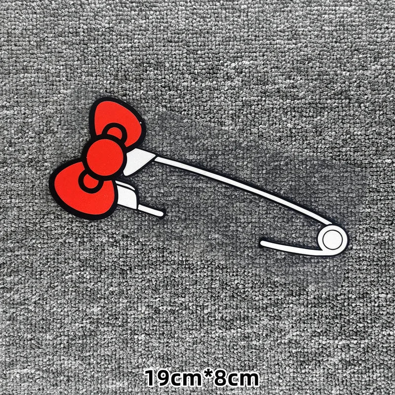Cute 'Safety Pin Ribbon' Vinyl Car Sticker