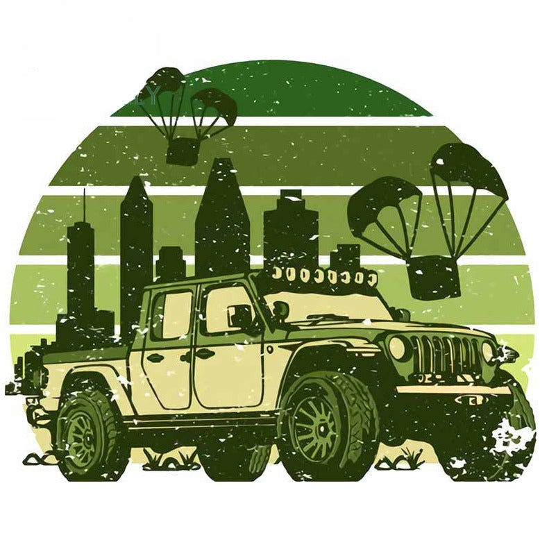 Off-Road Vehicles 'Parachute' Vinyl Car Sticker