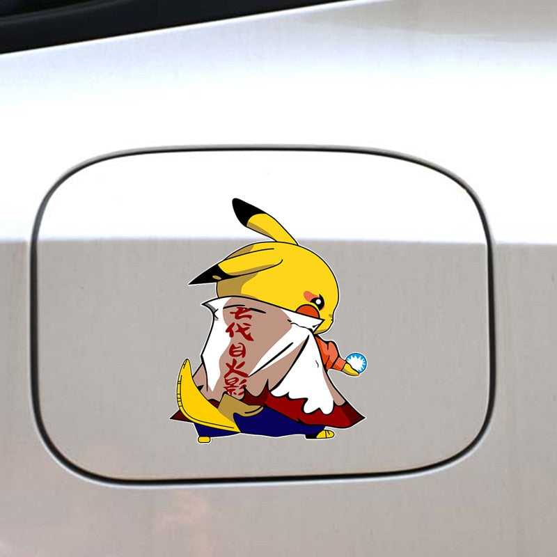 Pikachu x Naruto Uzumaki '7th Hokage Suit' Vinyl Car Sticker