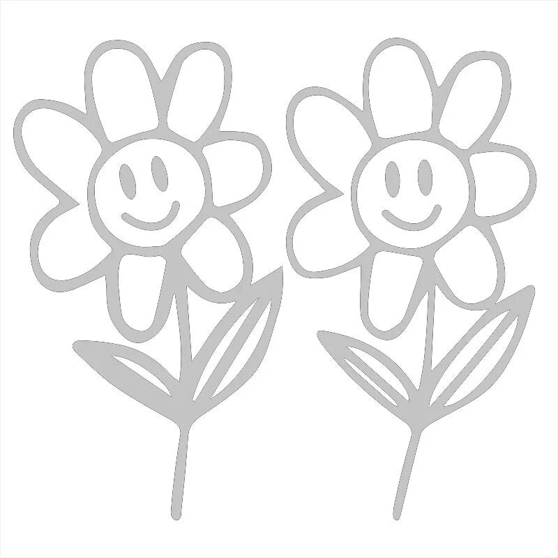 Cute 'Flower Buddies' Vinyl Car Sticker