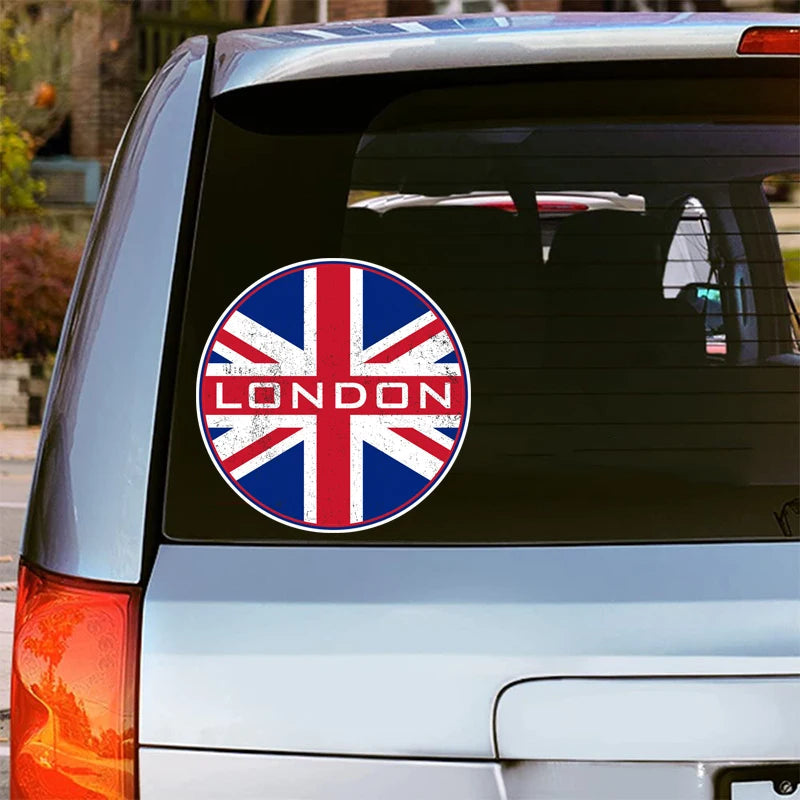 London 'Round Flag' Vinyl Car Sticker
