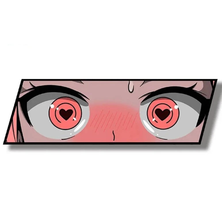 Anime 'Pink Eyes | Small Heart Eyes' Vinyl Car Sticker
