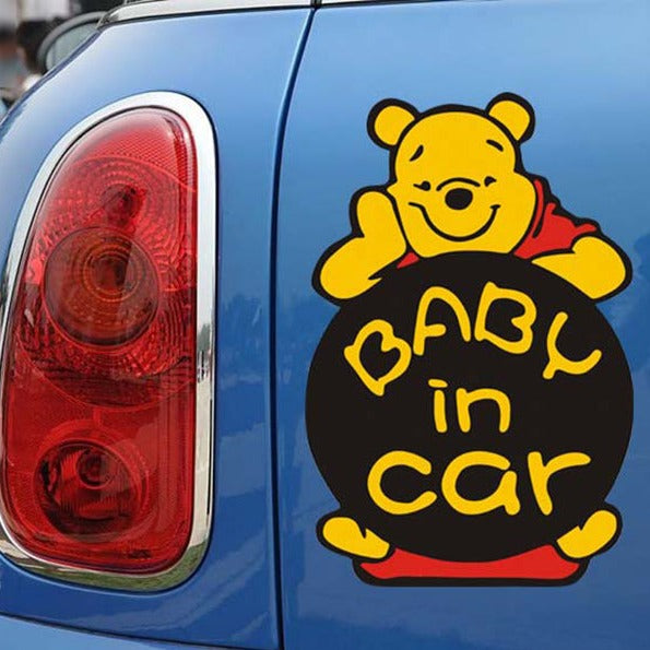Baby In Car 'Pooh | Bored' Vinyl Car Sticker