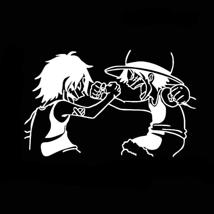 One Piece 'Luffy And Ace | Arm Wrestling' Vinyl Car Sticker