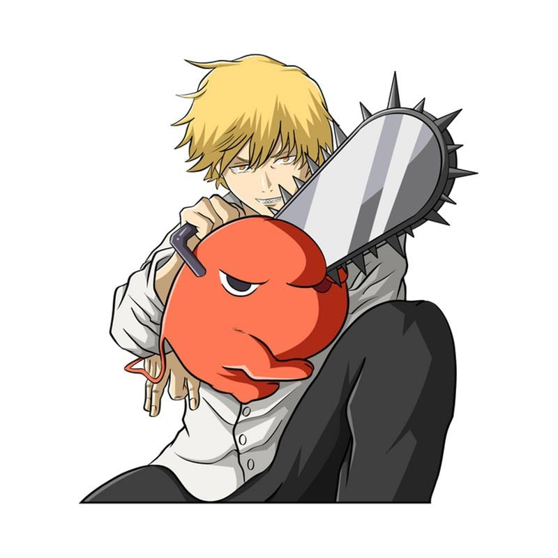 Chainsaw Man 'Denji And Pochita | Serious' Vinyl Car Sticker