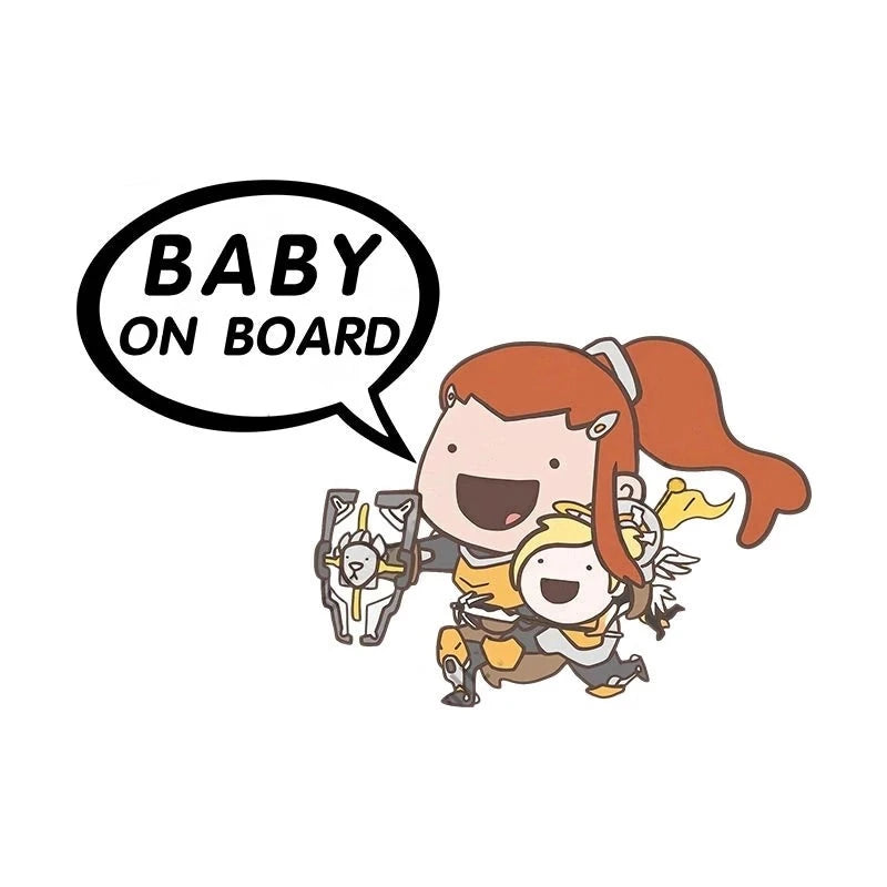 Overwatch 'Brigitte Lindholm | Baby On Board' Vinyl Car Sticker