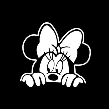 Mickey Mouse 'Minnie | Looking' Vinyl Car Peeker Sticker