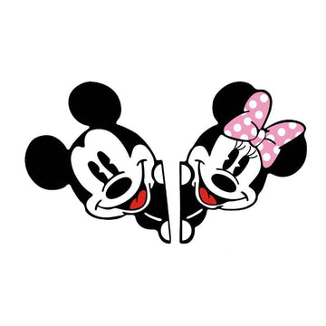 Mickey Mouse 'Mickey And Minnie | Laughing | 1.0' Vinyl Car Peeker Sticker