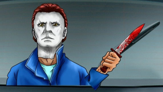 Halloween 'Michael Myers | Serious' Vinyl Car Wiper Sticker