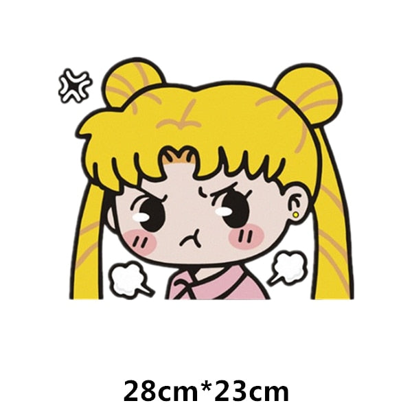Sailor Moon 'Chibi Moon | Angry' Vinyl Car Peeker Sticker