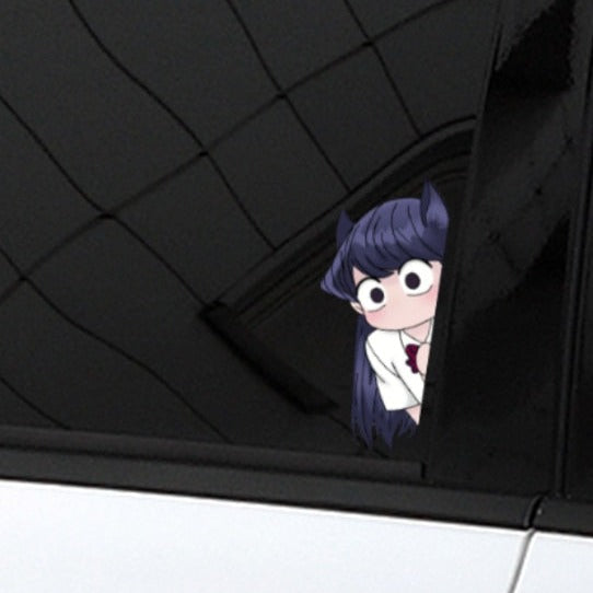 Komi Can't Communicate 'Young Komi | Peeking Right' Vinyl Car Peeker Sticker