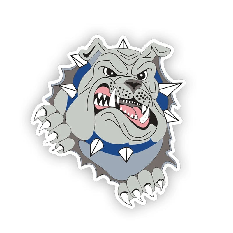 Bulldog 'Angry' Vinyl Car Peeker Sticker