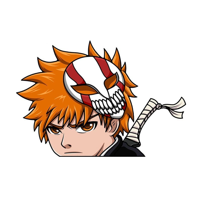 Bleach 'Young Ichigo Kurosaki | Serious' Vinyl Car Peeker Sticker