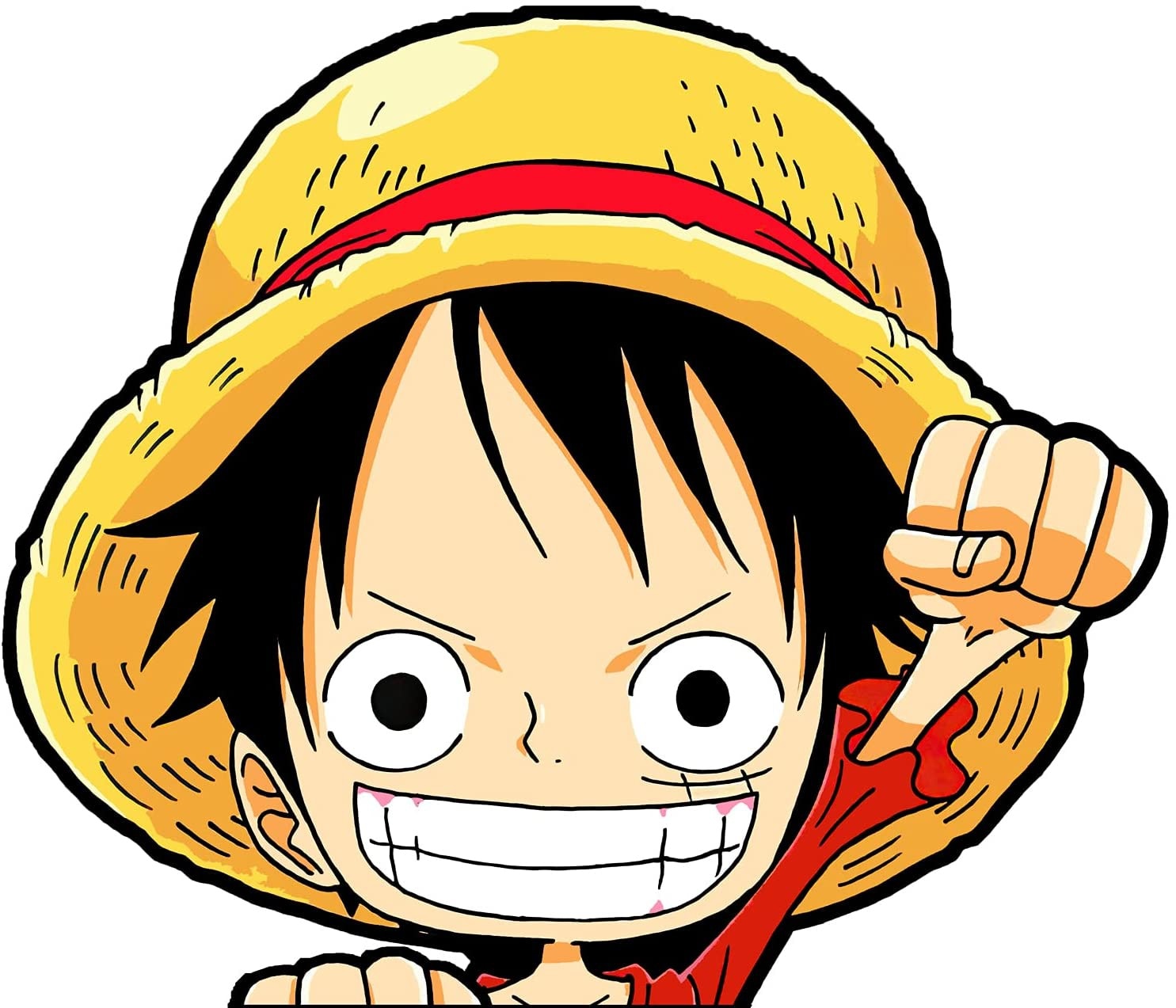 One Piece 'Luffy | Hand Fist' Vinyl Car Peeker Sticker