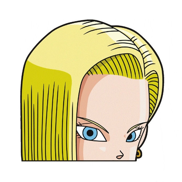 Dragon Ball Z 'Android 18' Vinyl Car Peeker Sticker