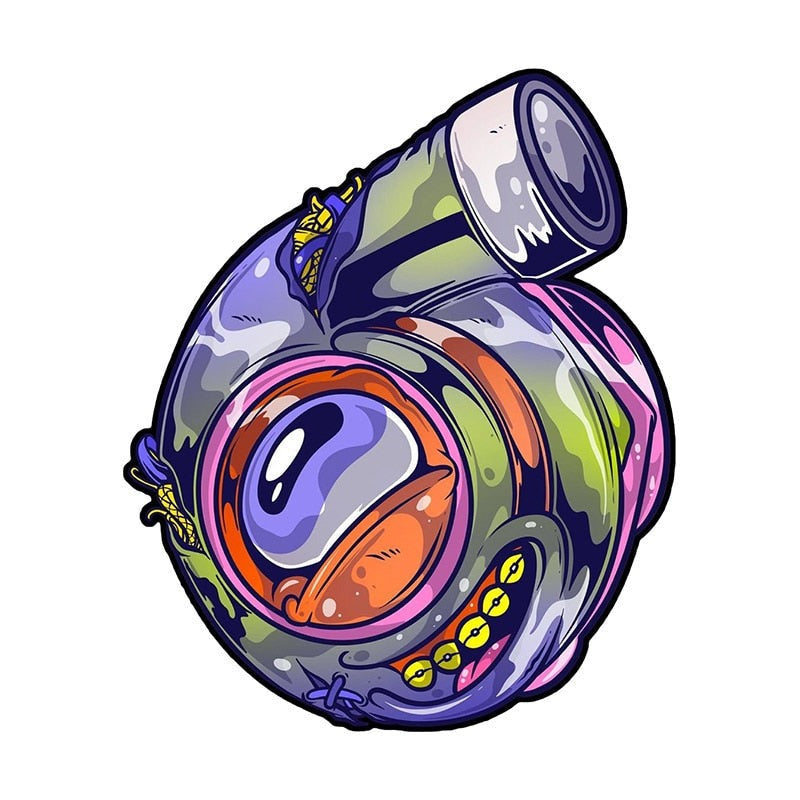 Cool 'Monster Engine | Snail | Violet' Vinyl Car Sticker