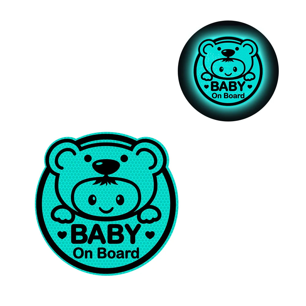 Cute 'Baby On Board | Reflective' Vinyl Car Sticker