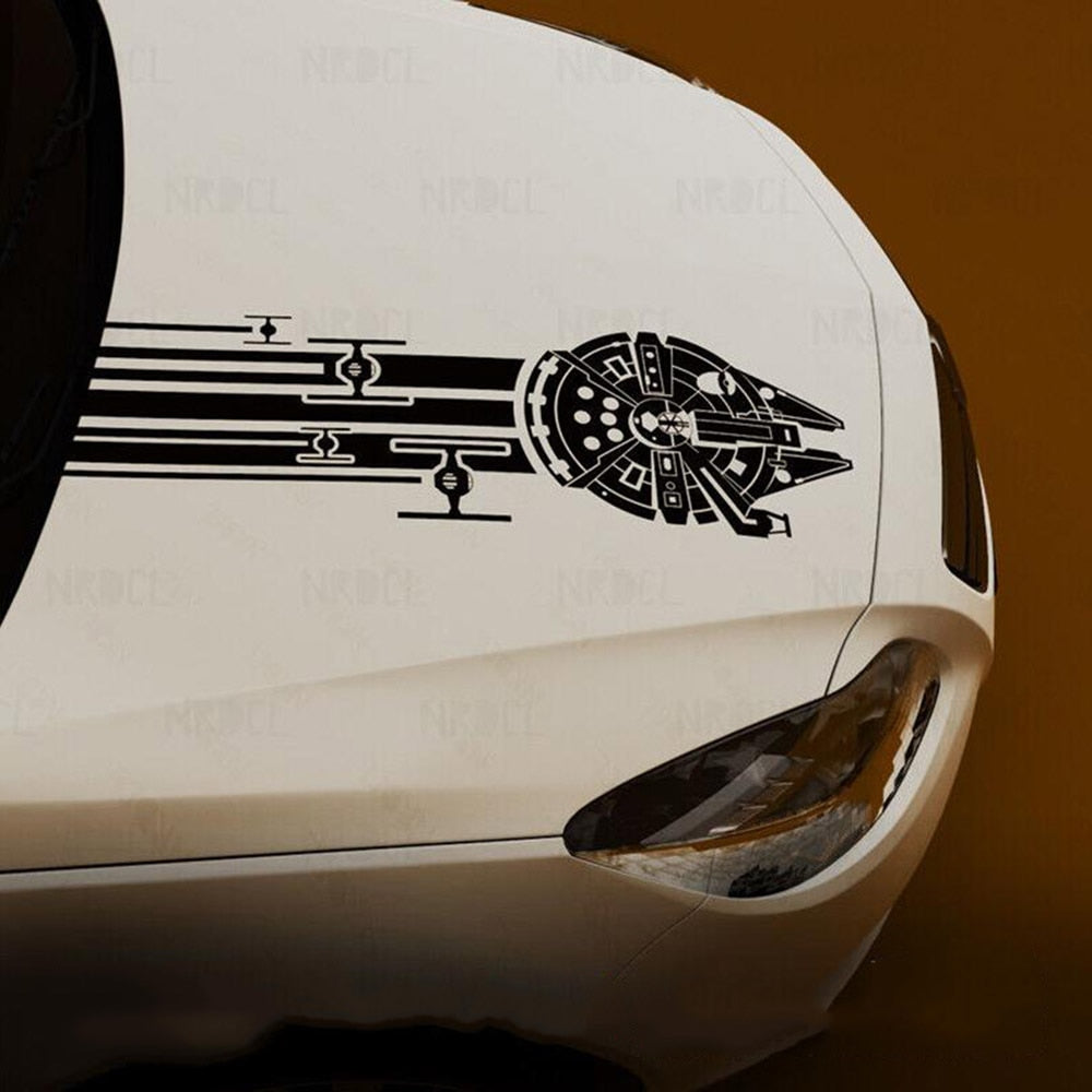 Star Wars 'Millennium Falcon And Tie Fighters | 1.0' Vinyl Car Sticker