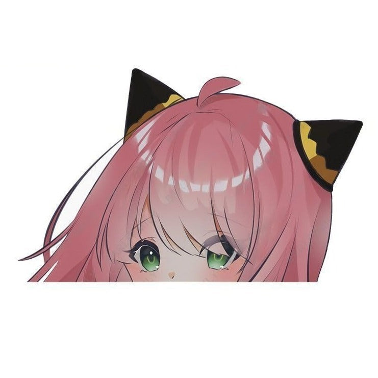 Spy × Family 'Anya Forger | Wind Hair Flip' Vinyl Car Peeker Sticker