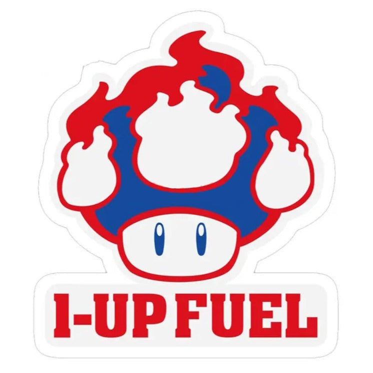 Super Mario Bros. 'Blue Toad 1-Up Fuel' Vinyl Car Sticker
