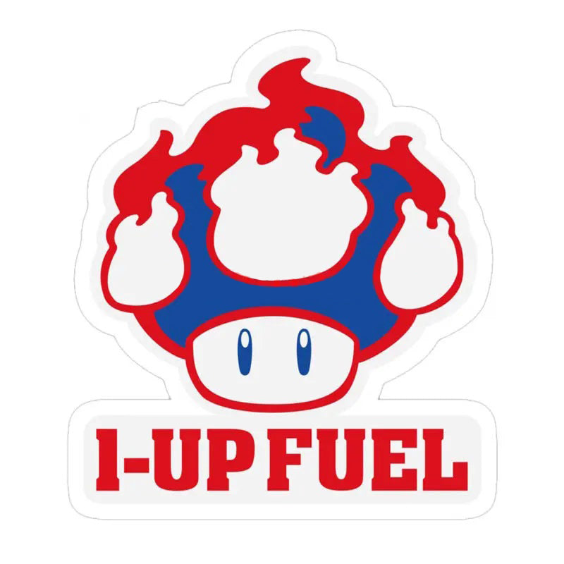 Super Mario Bros. 'Blue Toad 1-Up Fuel' Vinyl Car Sticker