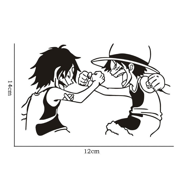 One Piece 'Luffy And Ace | Arm Wrestling' Vinyl Car Sticker