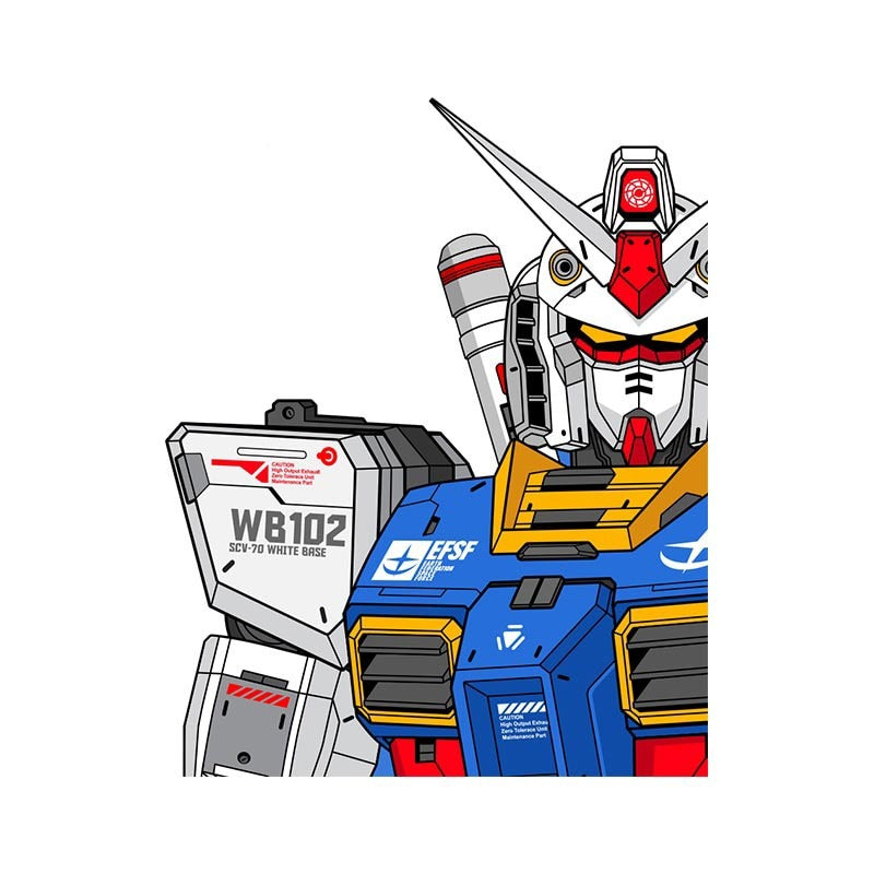 Mobile Suit 'RX-78-2 Gundam | SCV-70 White Base' Vinyl Car Sticker