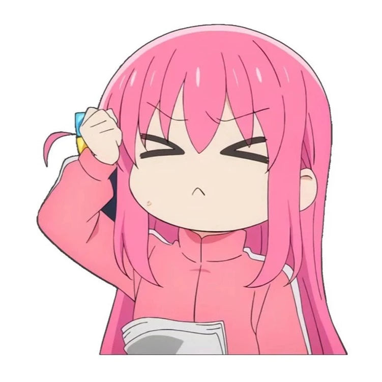 Bocchi the Rock! 'Hitori Gotoh | Fist Up' Vinyl Car Peeker Sticker