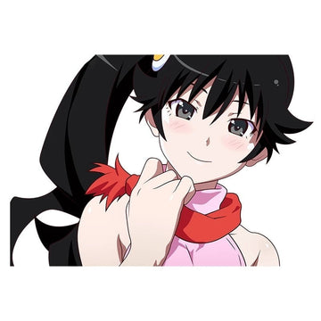 Monogatari Series 'Karen Araragi | Blushed' Vinyl Car Peeker Sticker
