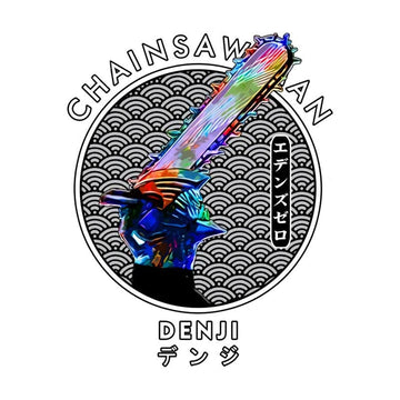 Chainsaw Man 'Denji | Seigaiha Wave | Colorful Head' Vinyl Car Sticker