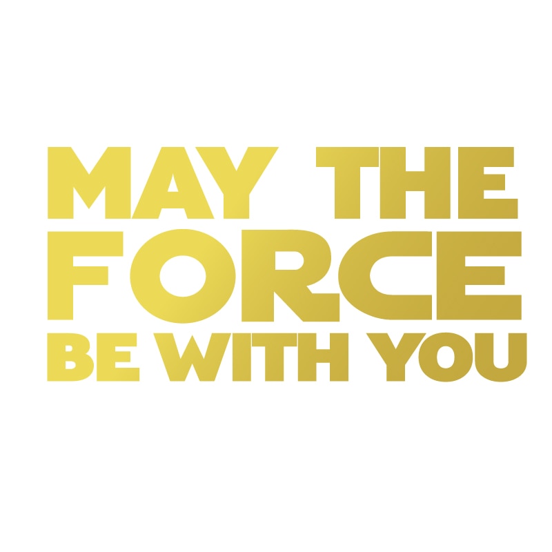 Star Wars 'May The Force Be With You' Vinyl Car Sticker
