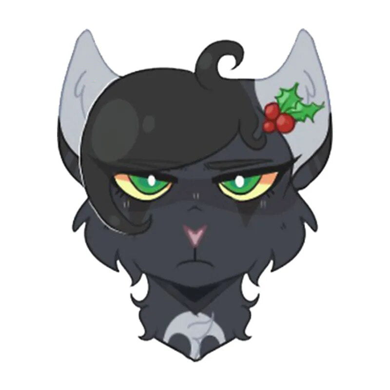 Warrior Cat 'Hollyleaf | Cherry Hair Clip' Vinyl Car Sticker