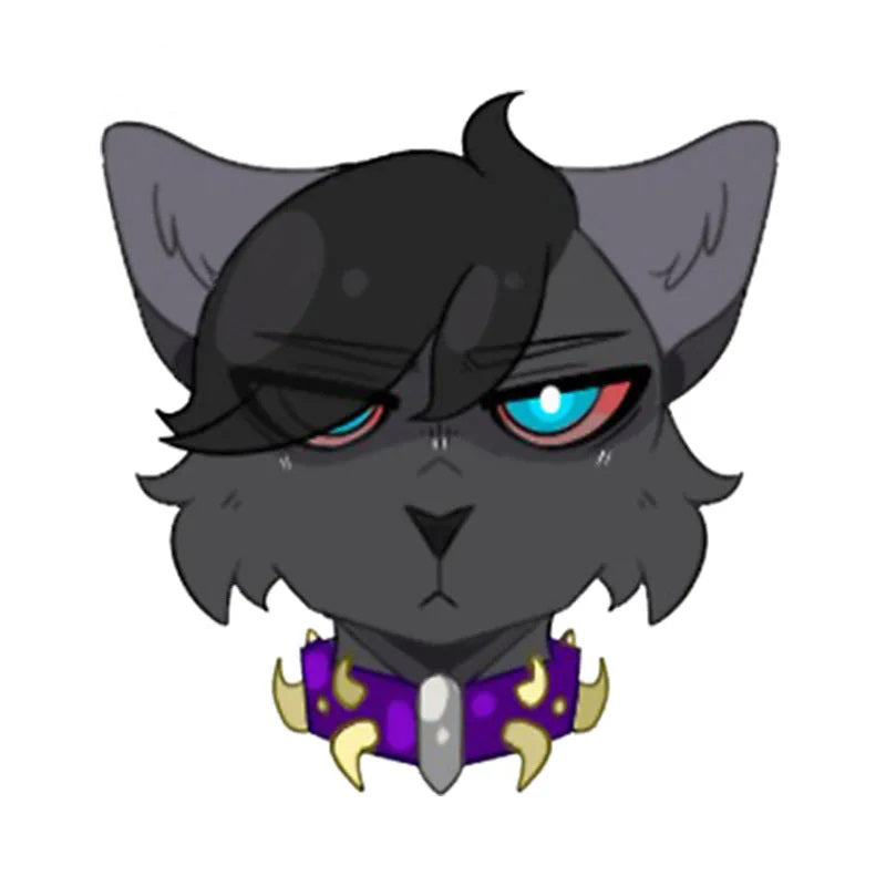 Warrior Cat 'Scourge | One Side Bangs' Vinyl Car Sticker