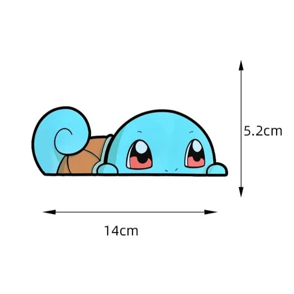 Pokemon 'Squirtle' Vinyl Car Peeker Sticker