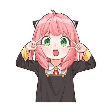 Spy x Family 'Anya | Peace Sign And Shouting' Vinyl Car Sticker