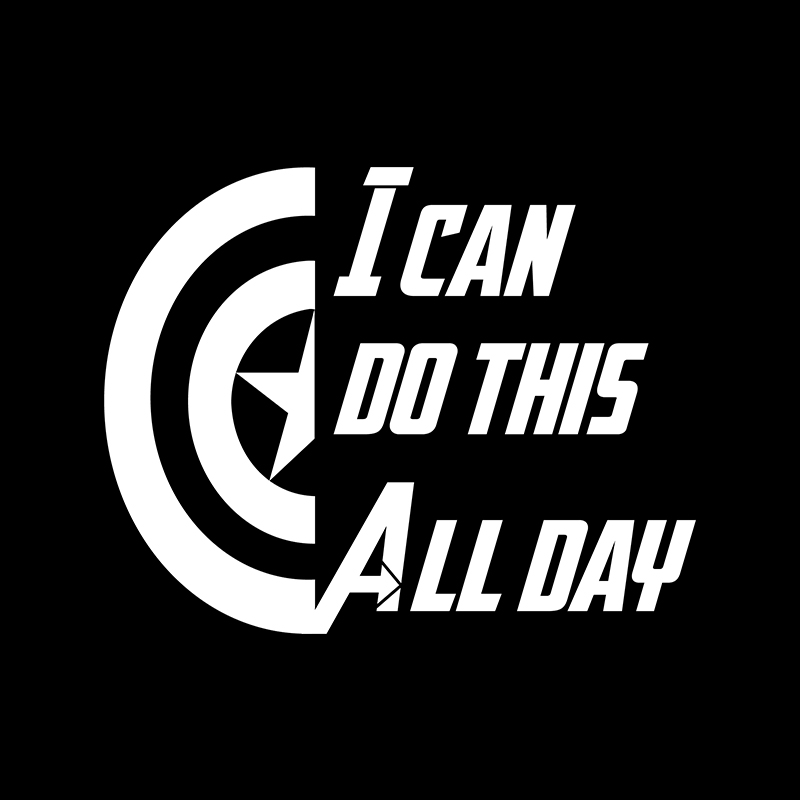 Captain America 'I Can Do This All Day' Vinyl Car Sticker