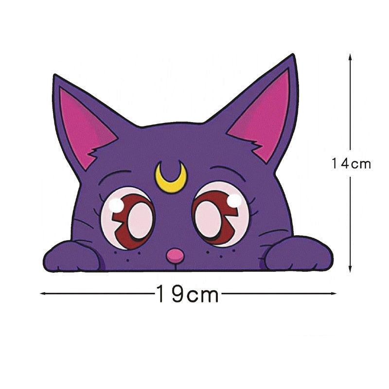 Sailor Moon 'Luna | Looking' Vinyl Car Peeker Sticker