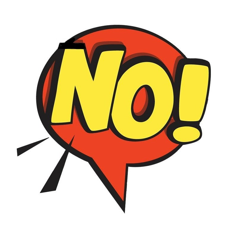 Comic Bubble 'No!' Vinyl Car Sticker