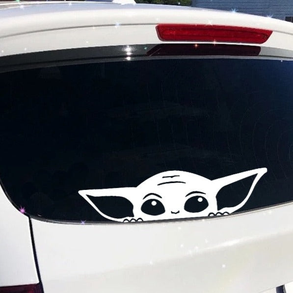 Star Wars 'Baby Yoda | Look Up' Vinyl Car Peeker Sticker