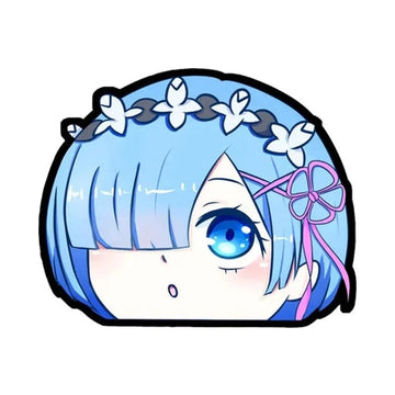 Re:Zero 'Chibi Rem | Look Up' Vinyl Car Peeker Sticker