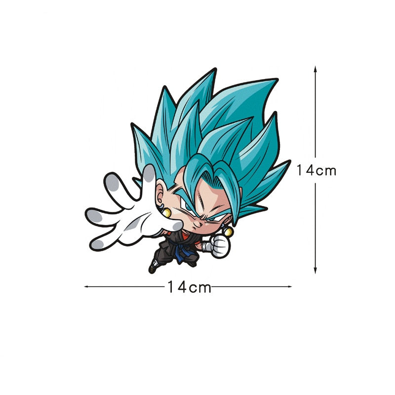 Vegito Sticker Dragon Ball Z 'Chibi Vegito | Super Saiyan Blue' Vinyl Car Sticker ...